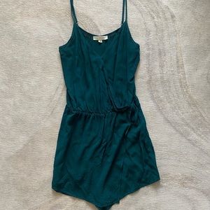 LA Hearts Deep Green Romper